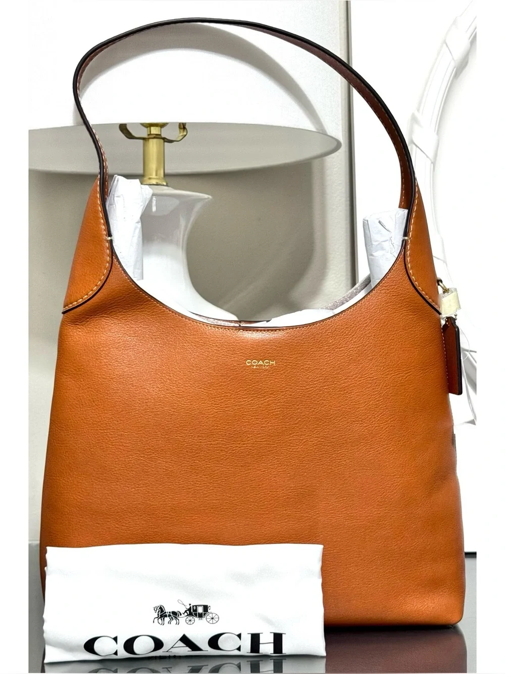 COACH Brooklyn Shoulder Bag 34, TOFFEE